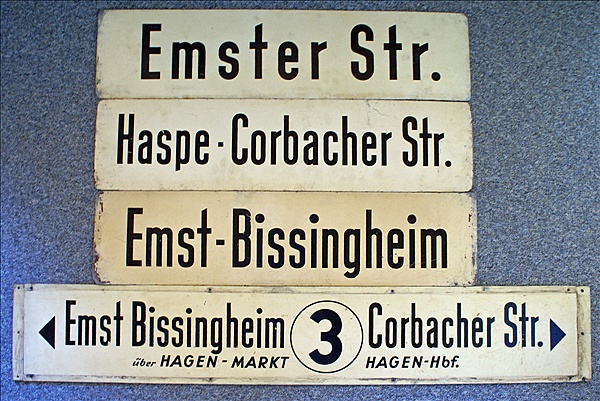 Foto:: Innenschild + Zielschilder Linie 3 / Hagen (Foto,Fotos,Bilder,Bild,)