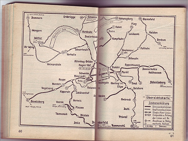 Foto:: Fahrplan Hagener Strassenbahn 1953 / Hagen / 17.05.1953 (Foto,Fotos,Bilder,Bild,)