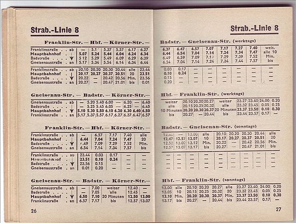 Foto:: Fahrplan Hagener Strassenbahn 1953 / Hagen / 17.05.1953 (Foto,Fotos,Bilder,Bild,)