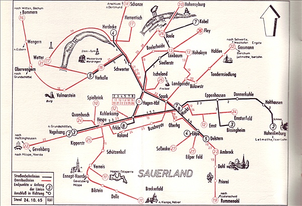 Foto:: Fahrplan / Hagen / 24.10.1965 (Foto,Fotos,Bilder,Bild,)