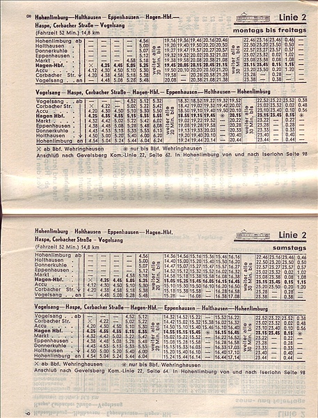 Foto:: Fahrplan / Hagen / 24.10.1965 (Foto,Fotos,Bilder,Bild,)