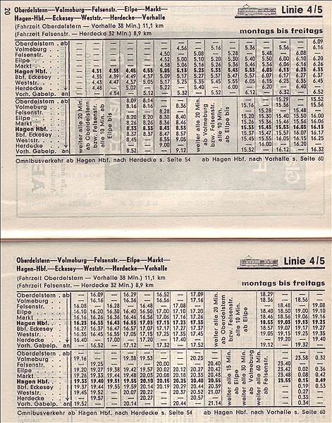 Foto:: Fahrplan 1965 (Foto,Fotos,Bilder,Bild,)