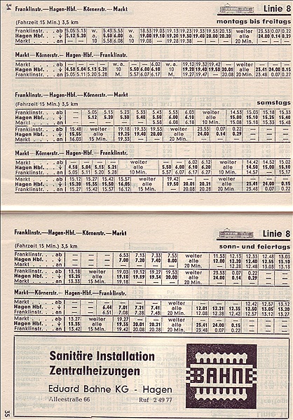 Foto:: Fahrplan 1965 (Foto,Fotos,Bilder,Bild,)