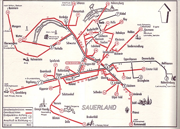 Foto:: Fahrplan Hagener Strassenbahn 1966 / Hagen / 06.11.1966 (Foto,Fotos,Bilder,Bild,)