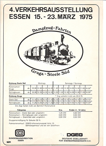 Foto:: Plakat Verkehrsausstellung Essen 1975 / 16.03.1975 (Foto,Fotos,Bilder,Bild,)