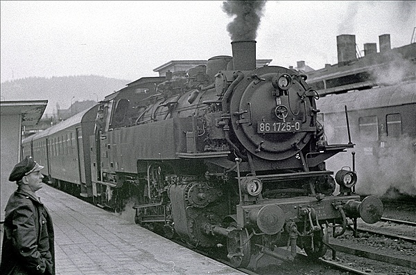 Foto:: DR 86 1725-0 / Aue / 30.12. 1975 (Foto,Fotos,Bilder,Bild,)