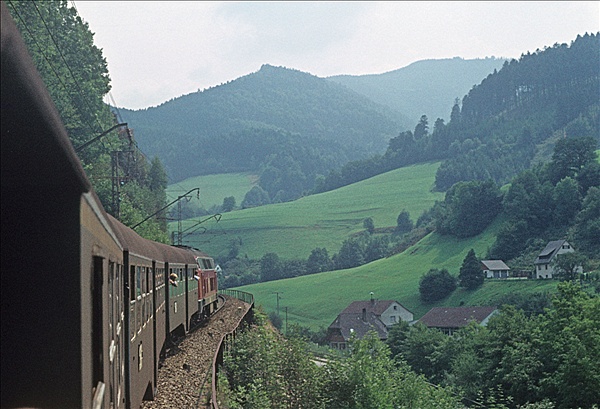 Foto:: DB 218 287-1 / Hoellentalbahn / 11.08.1976 (Foto,Fotos,Bilder,Bild,)