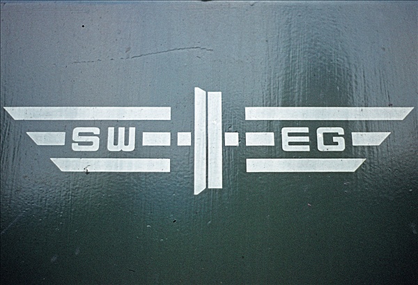 Foto:: SWEG Zeichen an Badenia 28 / Ottenhoefen / 15.08.1976 (Foto,Fotos,Bilder,Bild,)