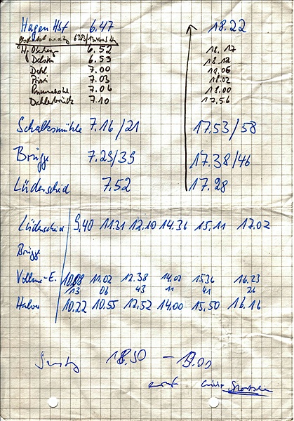 Foto:: Handnotizen / Hagen - Halver / 06.03.1977 (Foto,Fotos,Bilder,Bild,)