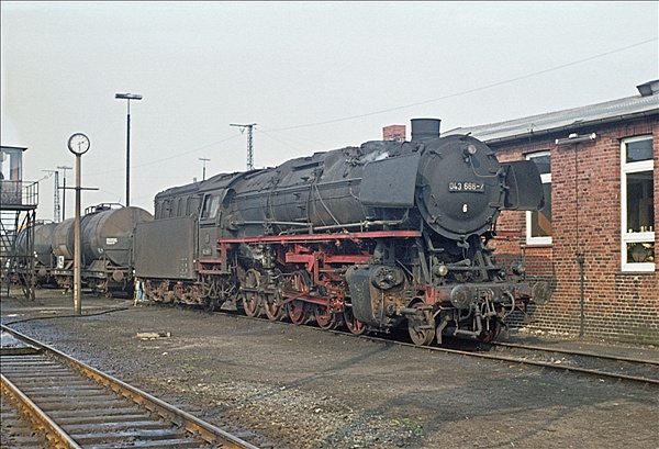 Foto:: DB 043 666-7 / Rheine / 13.03.1977 (Foto,Fotos,Bilder,Bild,)