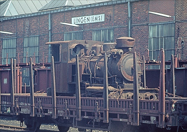 Foto:: Schmalspurdampflok / Lingen / 04.07.1977 (Foto,Fotos,Bilder,Bild,)