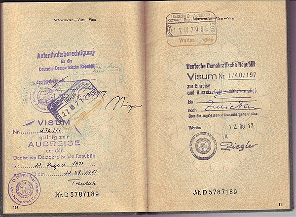 Foto:: Visa / Wartha / 12.08.1977 (Foto,Fotos,Bilder,Bild,)