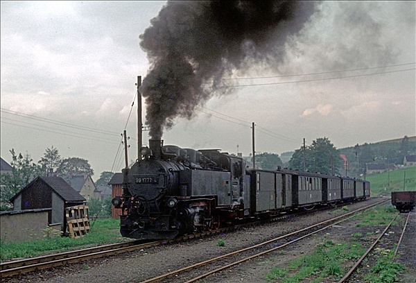 Foto:: DR 99 1777-4 / Unterneudorf / 15.08.1977 (Foto,Fotos,Bilder,Bild,)
