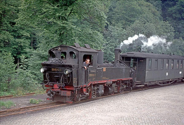 Foto:: DR 99 1590-1 / Wolkenstein / August 1977 (Foto,Fotos,Bilder,Bild,)