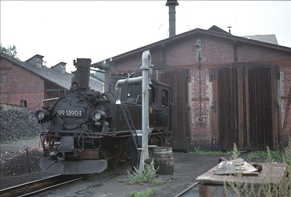 Foto:: DR 99 1590-1 / Wolkenstein / August 1977 (Foto,Fotos,Bilder,Bild,)