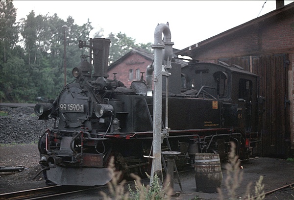 Foto:: DR 99 1590-1 / Wolkenstein / August 1977 (Foto,Fotos,Bilder,Bild,)