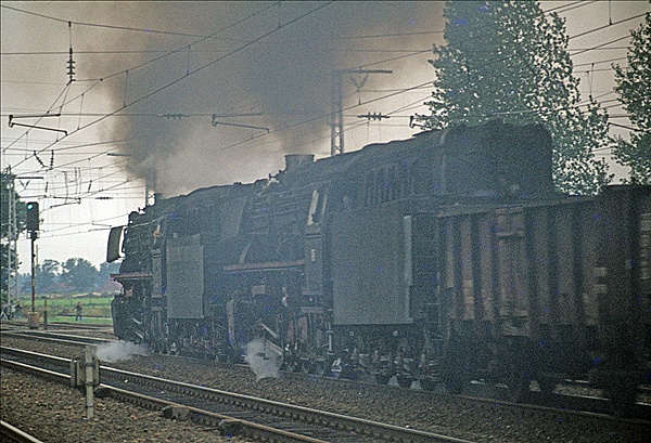 Foto:: DB 043 100-7 + DB 043 / Salzbergen / 10.09.1977 (Foto,Fotos,Bilder,Bild,)