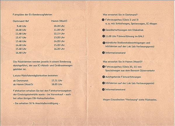 Foto:: Tag der Offenen Tuer Handzettel / Dortmund + Hamm / 05.03.1978 (Foto,Fotos,Bilder,Bild,)