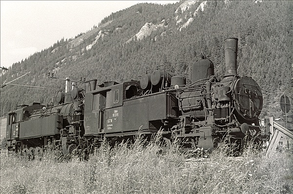 Foto:: OeBB 197 203 + OeBB 97 205 / Vordernberg / 23.07.1978 (Foto,Fotos,Bilder,Bild,)