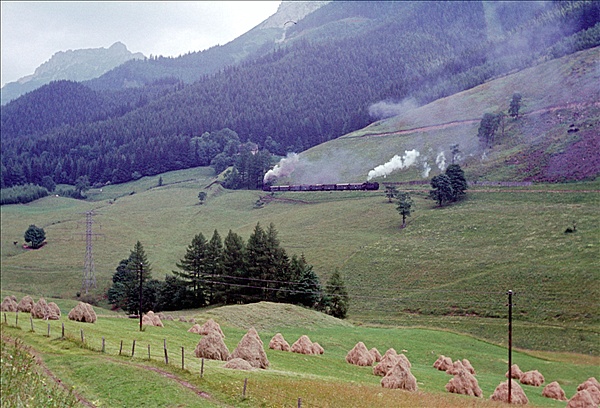 Foto:: OeBB 197.301 + OeBB 97.208 / Vordernberg / 23.07.1978 (Foto,Fotos,Bilder,Bild,)
