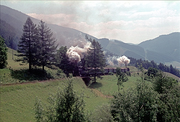 Foto:: OeBB 197.301 + OeBB 97.208 / Vordernberg / 23.07.1978 (Foto,Fotos,Bilder,Bild,)