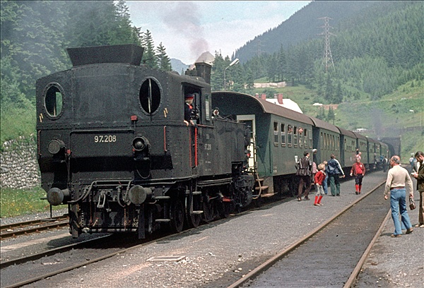 Foto:: OeBB 97.208 / Praebichl / 23.07.1978 (Foto,Fotos,Bilder,Bild,)