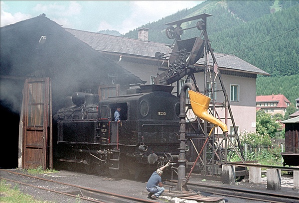 Foto:: OeBB 197.301 / Eisenerz / 23.07.1978 (Foto,Fotos,Bilder,Bild,)