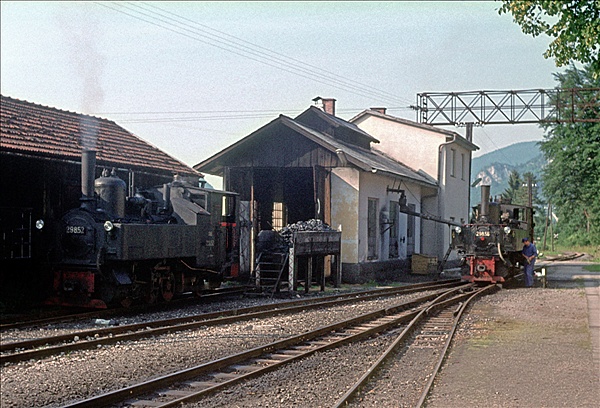 Foto:: OeBB 298.52 + OeBB 298.56 / Molln / 24.07.1978 (Foto,Fotos,Bilder,Bild,)