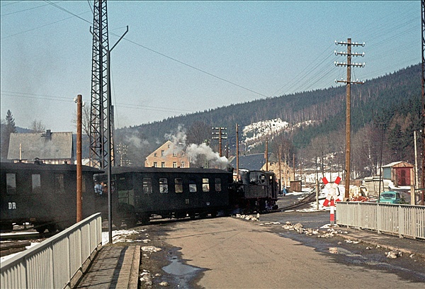Foto:: DR 99 1585-1 / Joehstadt - Wolkenstein / 10.04.1979 (Foto,Fotos,Bilder,Bild,)