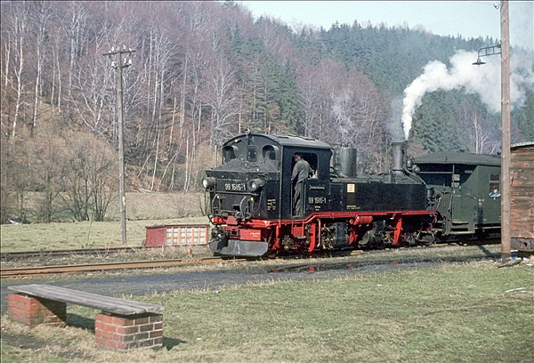 Foto:: DR 99 1585-1 / Grossrueckerswalde / 10.04.1979 (Foto,Fotos,Bilder,Bild,)