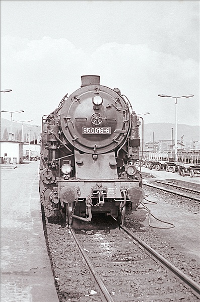Foto:: DR 95 0016-6 / Saalfeld / April 1979 (Foto,Fotos,Bilder,Bild,)