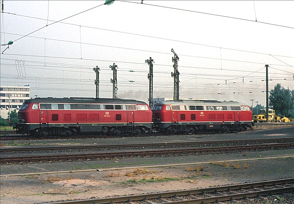 Foto:: DB 218 225-1 + DB 218  / Nuernberg / 27.07.1979 (Foto,Fotos,Bilder,Bild,)