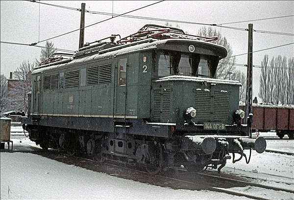 Foto:: DB 144 091-6 / Rosenheim / 29.12.1979 (Foto,Fotos,Bilder,Bild,)