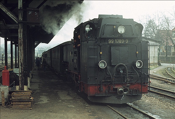 Foto:: DR 99 1789-9 / Dippoldiswalde / 07.04.1980 (Foto,Fotos,Bilder,Bild,)