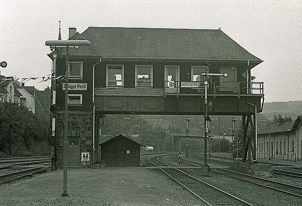 Foto:: Stellwerk Bruegge / Bruegge (W) / 10.08.1980 (Foto,Fotos,Bilder,Bild,)