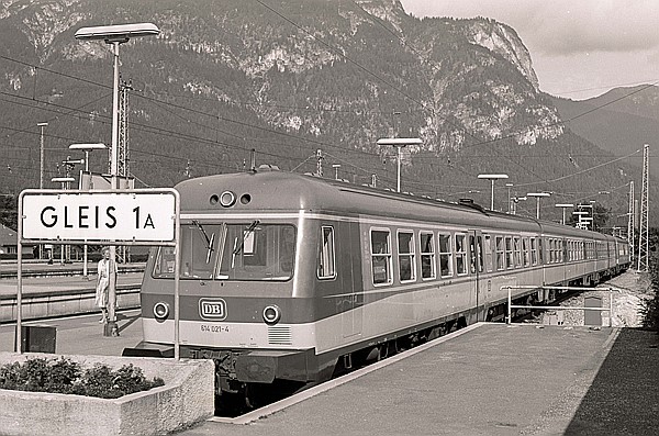 Foto:: DB 614 021-4 / Garmisch-Partenkirchen / 14.09.1980 (Foto,Fotos,Bilder,Bild,)