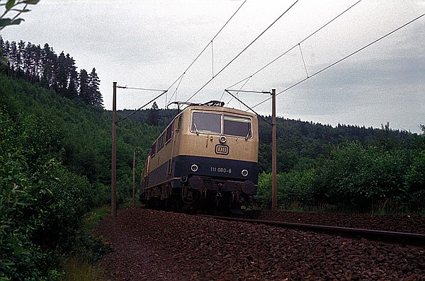 Foto:: DB 111 080-8 / Lohr / 03.07.1982 (Foto,Fotos,Bilder,Bild,)