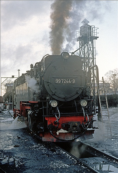 Foto:: DR 99 7244-9 / Wernigerode / 02.03.1990 (Foto,Fotos,Bilder,Bild,)