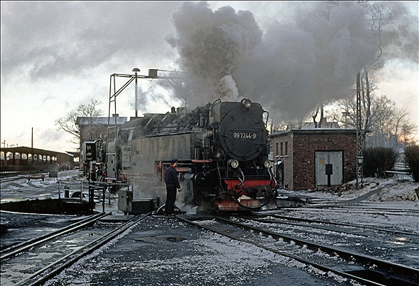 Foto:: DR 99 7244-9 / Wernigerode / 02.03.1990 (Foto,Fotos,Bilder,Bild,)
