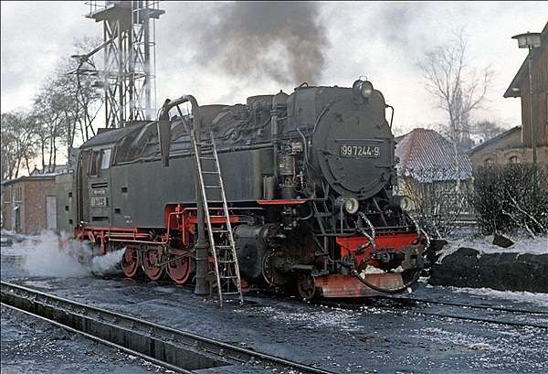 Foto:: DR 99 7244-9 / Wernigerode / 02.03.1990 (Foto,Fotos,Bilder,Bild,)
