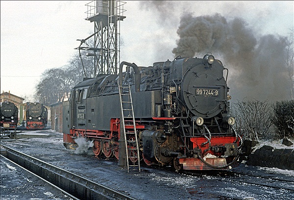 Foto:: DR 99 7244-9 / Wernigerode / 02.03.1990 (Foto,Fotos,Bilder,Bild,)
