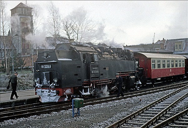 Foto:: DR 99 7239-9 / Wernigerode / 02.03.1990 (Foto,Fotos,Bilder,Bild,)