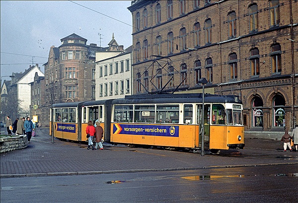Foto:: Wagen 55 / Nordhausen / 03.03.1990 (Foto,Fotos,Bilder,Bild,)
