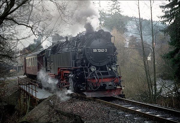 Foto:: DR 99 7242-3 / Alexisbad / 03.03.1990 (Foto,Fotos,Bilder,Bild,)