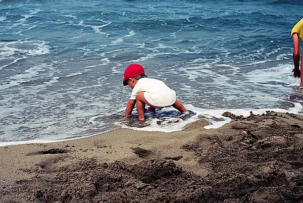 Foto:: Strand / Arkasa / Juni 1990 (Foto,Fotos,Bilder,Bild,)