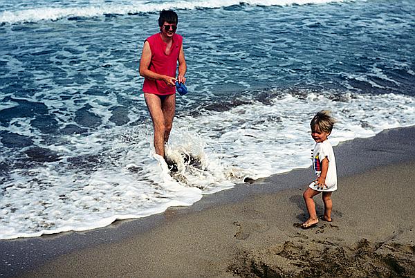 Foto:: Strand / Arkasa / Juni 1990 (Foto,Fotos,Bilder,Bild,)