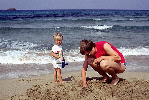 Foto:: Strand / Arkasa / Juni 1990 (Foto,Fotos,Bilder,Bild,)