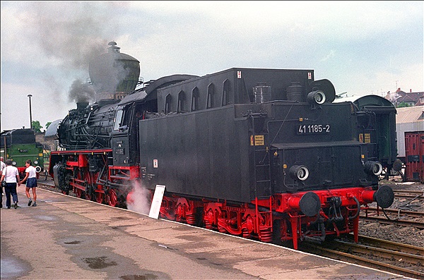 Foto:: DR 41 1185-2 / Nordhausen / 04.07.1992 (Foto,Fotos,Bilder,Bild,)
