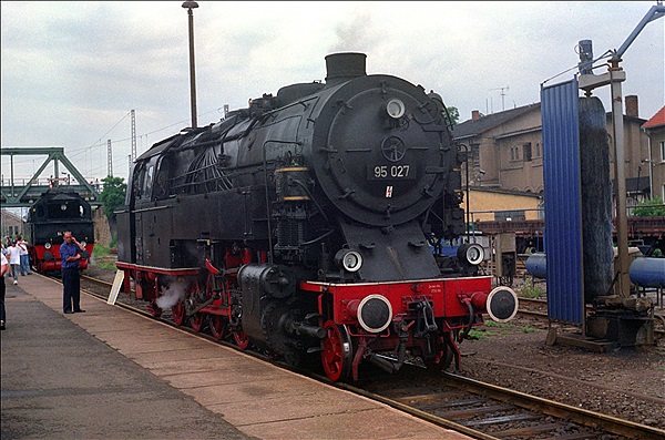 Foto:: DR 95 027 / Nordhausen / 04.07.1992 (Foto,Fotos,Bilder,Bild,)