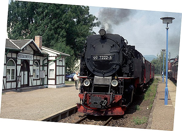 Foto:: DR 99 7222-5 / Niedersachswerfen / 01.08.1992 (Foto,Fotos,Bilder,Bild,)